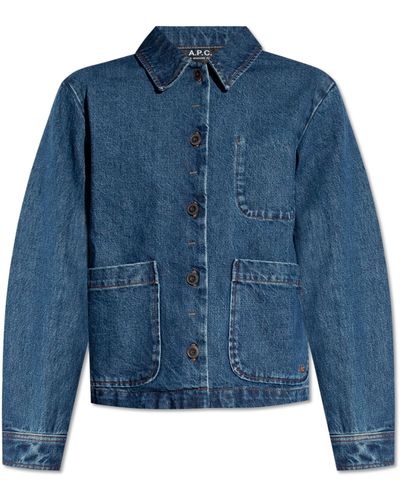 A.P.C. denim jacket Veste Jean Us men's navy blue color | buy on PRM