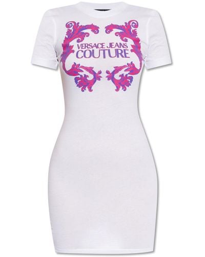 Versace Printed Dress - White