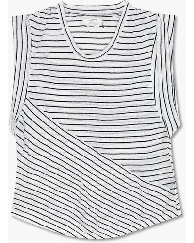 Isabel Marant ‘Kottyni’ Linen T-Shirt, ' - White