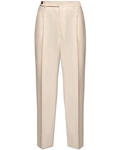 Brioni Pleated Trousers, - White