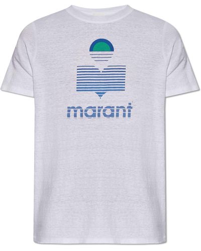 Isabel Marant 'karman' Linen T-shirt, - Grey