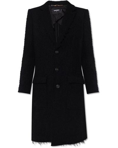 DSquared² Black Wool Coat