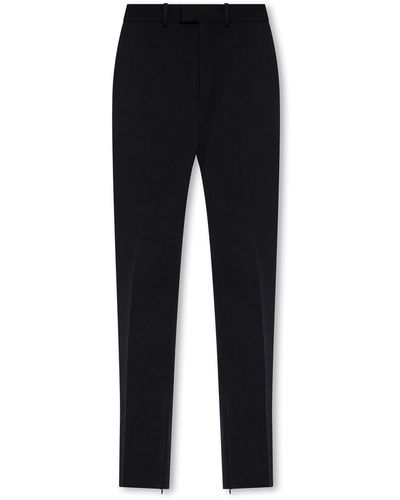 Ferragamo Trousers With Tapered Legs - Black