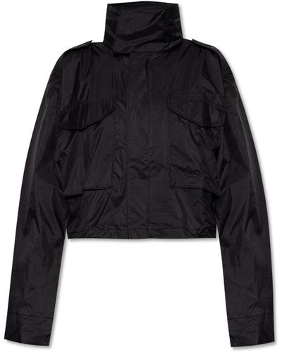 Reebok X Victoria Beckham Cropped Jacket With Logo - Black