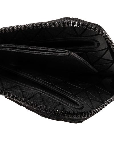 Bao Bao Issey Miyake 'clam' Wallet With Geometrical Pattern, - Black