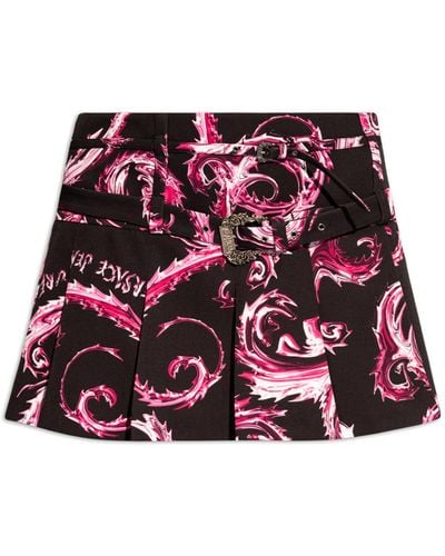 Versace Skirt With Pattern, - Red