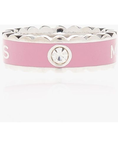 Marc Jacobs Ring With Logo - Pink