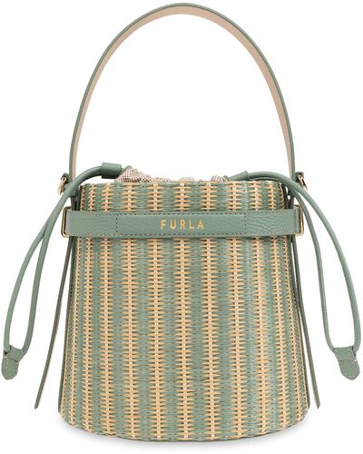 Furla 'giove Mini' Bucket Bag, - Green