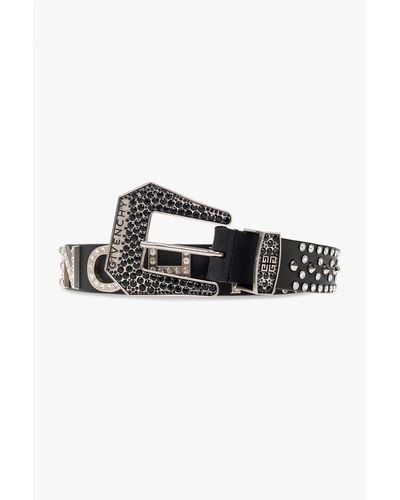 Givenchy Leather Belt With Logo - Black