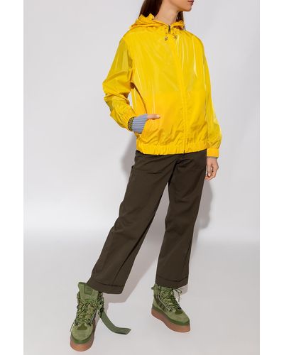 Moncler 'cecile' Hooded Jacket - Yellow