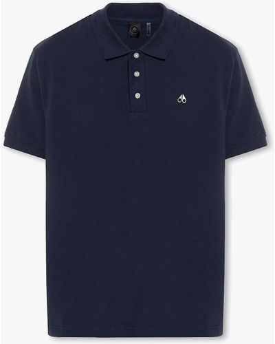 Moose Knuckles Polo Shirt With Logo, - Blue