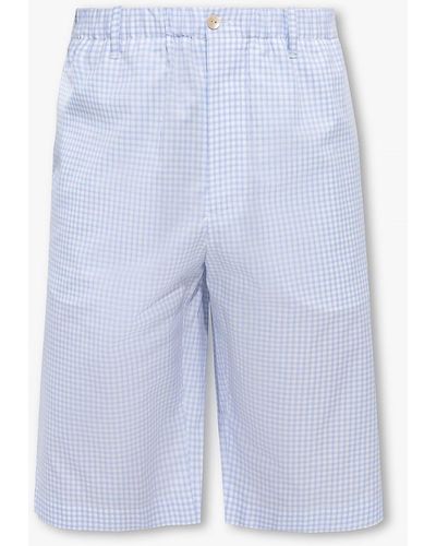 Gucci Checked Shorts, - Blue
