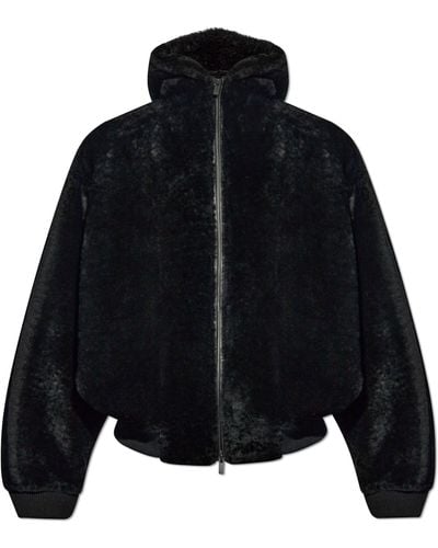 Fear Of God Furry Jacket, - Black