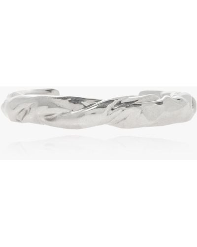 Loewe Nappa Twist Engraved Bracelet - White