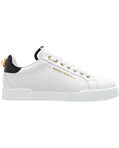 Dolce & Gabbana Portofino Light Leather Low-top Trainers - White