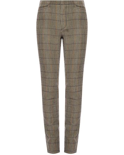 Chloé Checked Trousers - Grey