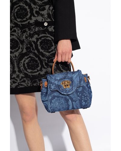 Versace 'la Medusa Small' Shoulder Bag, - Blue