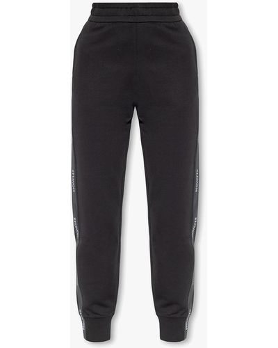 Moncler Black Joggers With Logo