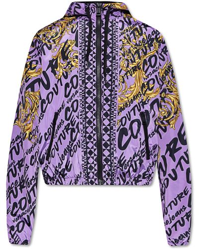Versace Hooded Track Jacket - Purple