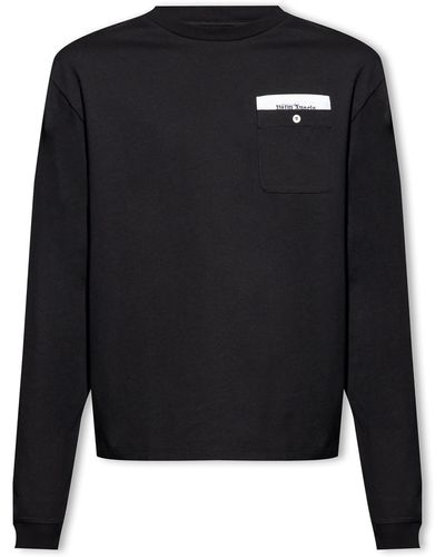 Palm Angels Sartorial Tape Long Sleeve T-shirt - Black