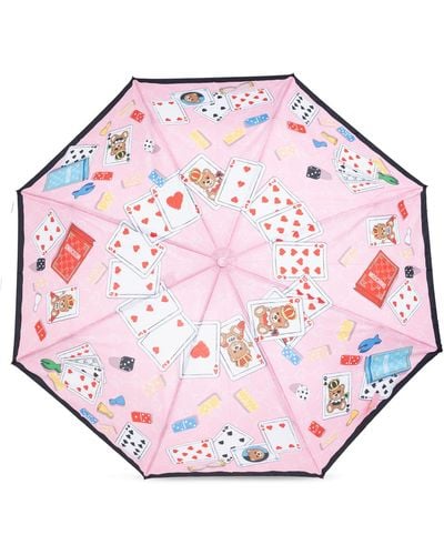 Moschino Umbrella With Logo - Pink