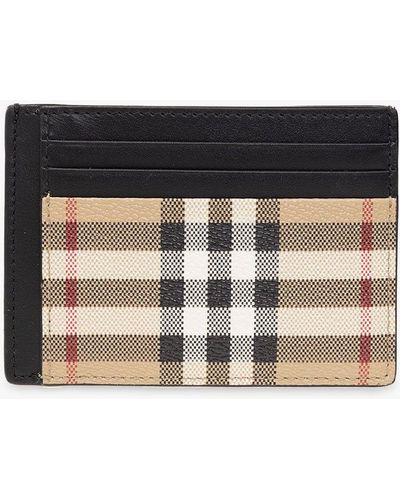 BURBERRY Leather Small White Card Holder Wallet