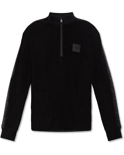 Fendi Fleece Sweatshirt With Logo - Black