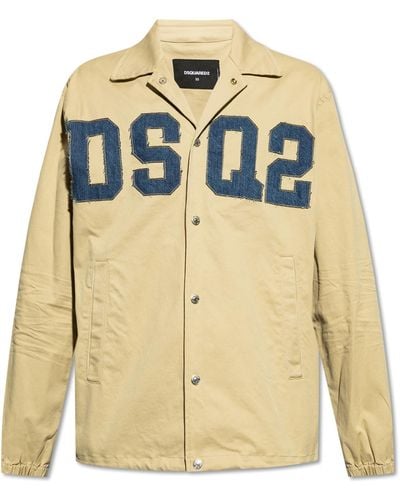DSquared² Jacket With Logo, - Natural