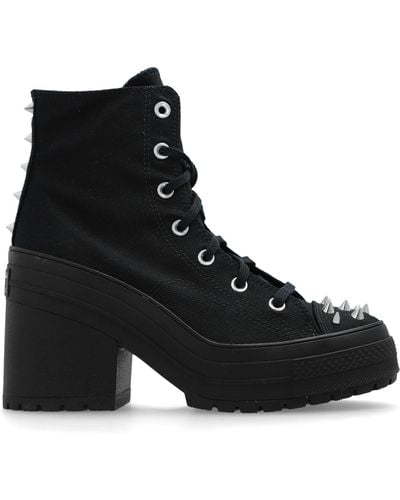 Converse 'chuck 70 De Luxe Heel Platform Studded' Heeled Boots, - Black