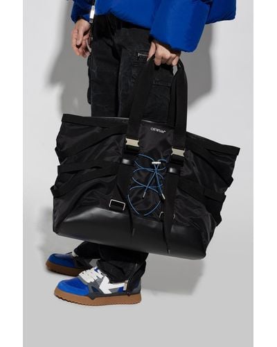 Off-White c/o Virgil Abloh Off- Duffel Bag With Logo - Black