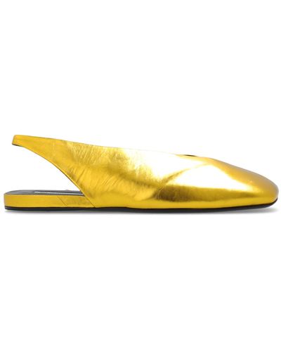 Jil Sander Leather Ballet Flats - Yellow