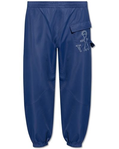 JW Anderson Printed Trousers, - Blue