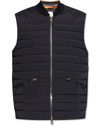 Paul Smith Quilted Vest, - Blue