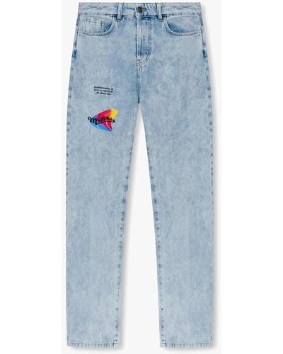Msftsrep Printed Jeans - Blue