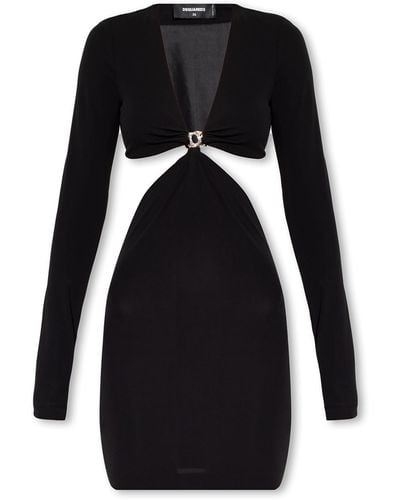 DSquared² Dress With Long Sleeves - Black