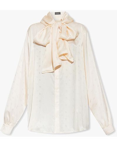 Balenciaga Hooded Shirt - Natural