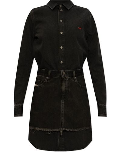 DIESEL Dress With Detachable Skirt 'De-Desy-D' - Black