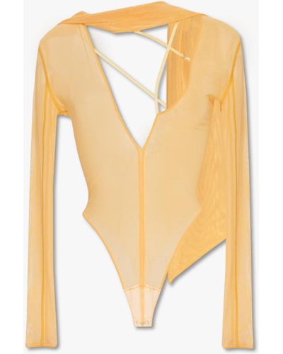Jacquemus Orange 'abanaba' Transparent Body - White