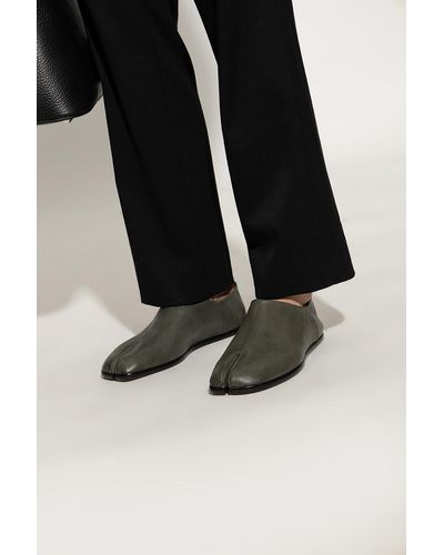 Maison Margiela ‘Tabi’ Leather Shoes - Gray