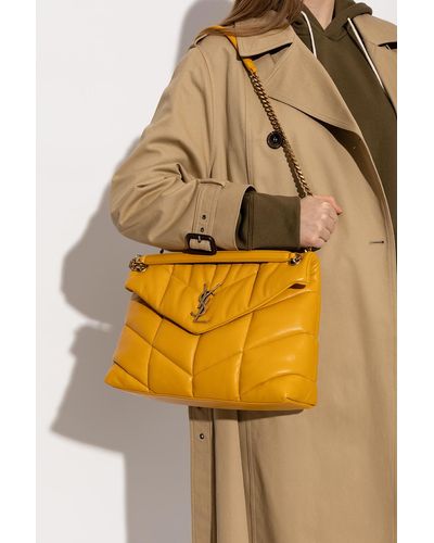 Saint Laurent 'puffer Medium' Shoulder Bag - Yellow