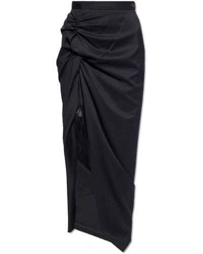 Vivienne Westwood 'panther' Draped Skirt, - Black