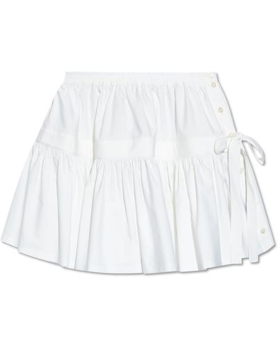 Alaïa Short Skirt, - White