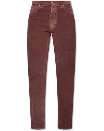 DSquared² '642' Corduroy Trousers, - Purple