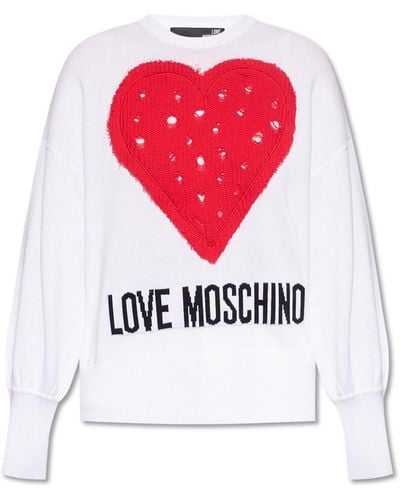 Love Moschino Jumper With Logo - White
