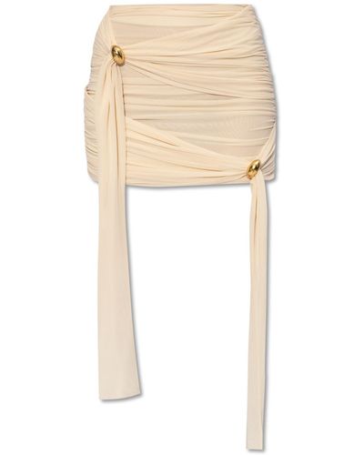 Blumarine Draped Skirt, - White