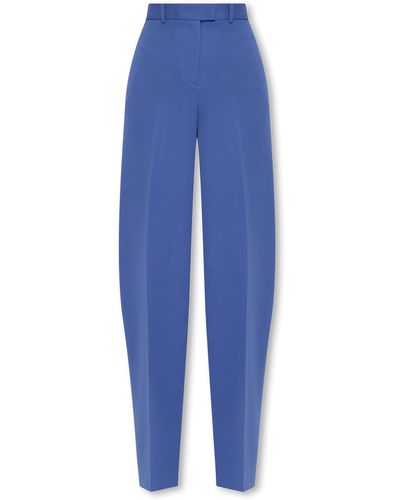 The Attico ‘Jagger’ Wool Pleat-Front Trousers - Blue
