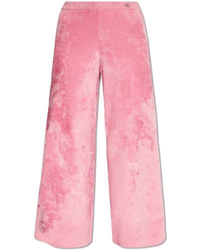 Gucci Velour Trousers, - Pink