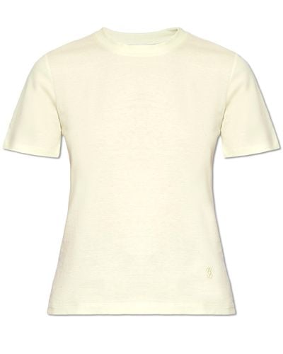 Yves Salomon Cotton T-shirt, - White