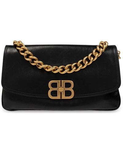 Balenciaga Medium Bb Soft Shoulder Bag, - Black