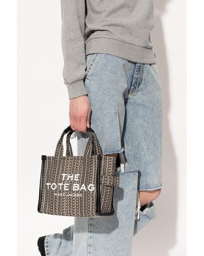 Marc Jacobs 'the Monogram Mini' Shopper Bag, - Black